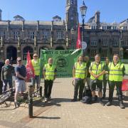 ASLEF members on a picket line in Carlisle