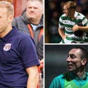 Dylan McGeouch, left, is enjoying a new start at Carlisle, while his memories of his breakthrough at Celtic, top right, and the influence of Scott Brown, bottom right, are still fresh