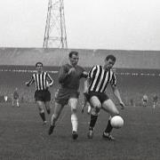 John Rudge, centre, pictured in action for Carlisle United against Newcastle in 1968