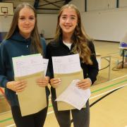 Left-right, Ellen Pringle and Abigail Hill are feeling good and looking forward to joining the academy’s Sixth Form in September