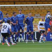 Carlisle face a Port Vale free-kick