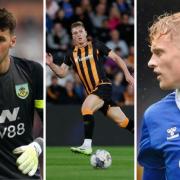 (left to right) James Trafford, Liam Delap and Jarrad Branthwaite are all in the latest England U21 squad