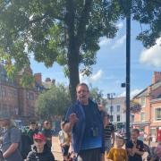 Dale McAlpine preaching in Carlisle city centre