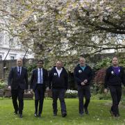Dr Neil Hudson MP, Prime Minister Rishi Sunak and the 3 Dads Walking
