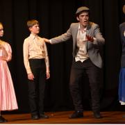 Jane and Michael Banks (played by Rosa Pape and Benj Turney) with Bert (Jon Brett-Young) and Mary Poppins (Jess Gardiner)