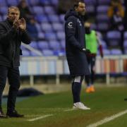 Paul Simpson on the touchline at Reading