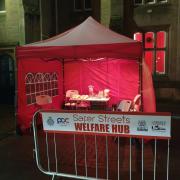 The welfare tent located at the Railway Station