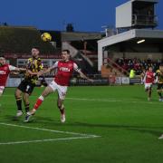 Sean Maguire tries to make something happen in the Fleetwood box