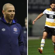 Can Joe Garner, left, help Carlisle to a much-needed New Year's Day win - or can Port Vale, including former United target Jason Lowe, right, enjoy a first footing at Brunton Park?