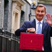 Chancellor Jeremy Hunt with the ministerial red box ahead of the 2023 budget