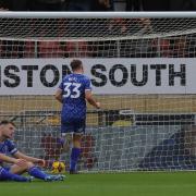 Sam Lavelle's expression says it all as United concede to Orient