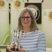 Wendy with the Wendy Burrell trophy