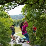 The triple zip wire marks the culmination of treks at Zip World Windermere