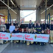 Firefighters from Carlisle East Fire Station took part in the charity car wash event