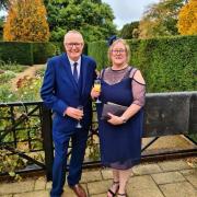Stuart and his wife Julie at a family wedding