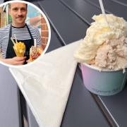 Whytes Cafe Bar owners Claire and Kevin McClintock (inset) launched their new Gelato range at the end of May