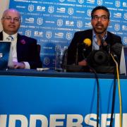 Nigel Clibbens and David Wagner at Huddersfield in 2015 (photo: Huddersfield Examiner)