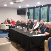 Top table: The fans' forum panel on Thursday