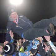 Tony Jackson: Got the ‘bumps’ from the Comets riders after winning the league title                             DAVE PAYNE