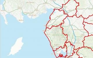 Lines drawn: The proposed new boundaries for Cumbria’s constiuencies. Photo: Boundary Commisssion for England