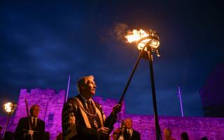 LIGHTING: The Beacon is lit in Carlisle. Image courtesy of Stuart Walker Photography.