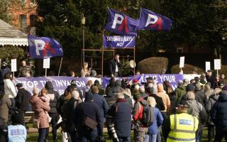 Asylum seekers protest in Skegness, organised by Patriotic Alternative