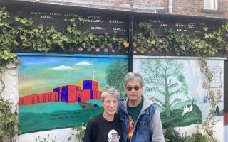 Rita and Ino Moreno began painting their murals in 2020