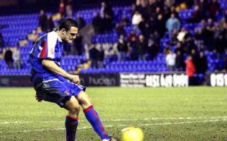 Simon Grand converts a penalty for Carlisle to win a marathon shoot-out against Tranmere in 2005