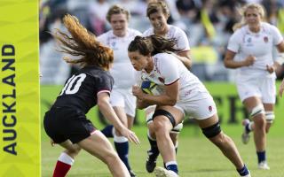 England's Abbie Ward during the Women's Rugby World Cup semi-final match at Eden Park, Auckland, in 2022