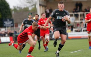 Blamire in action for Newcastle Falcons.
