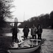 All ready for the start of the salmon fishing season at Wetheral in 1974