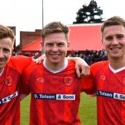 (left to right) Scott Allison, Conor Tinnion and Sam Smith enjoyed a successful farewell appearance