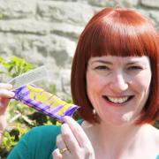 Maddy Verrier with the golden ticket for the London Olympics found in her Cadbury Twirl