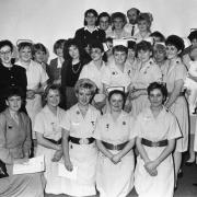 Nurses at Furness General Hospital in March 1988