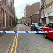 A police cordon in Carlisle